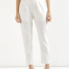 Comfy White Cotton Pants