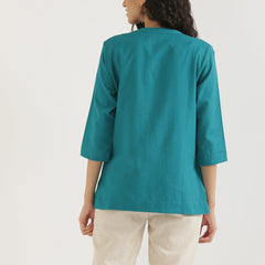 Teal Linen Short Delight