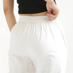 Comfy White Cotton Pants