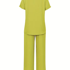 Short Sleeve Top & Pants Set