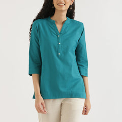 Teal Linen Short Delight