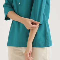 Teal Linen Short Delight