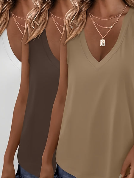 Versatile V-Neck Tank Tops