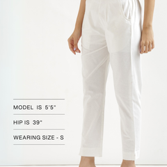 Comfy White Cotton Pants