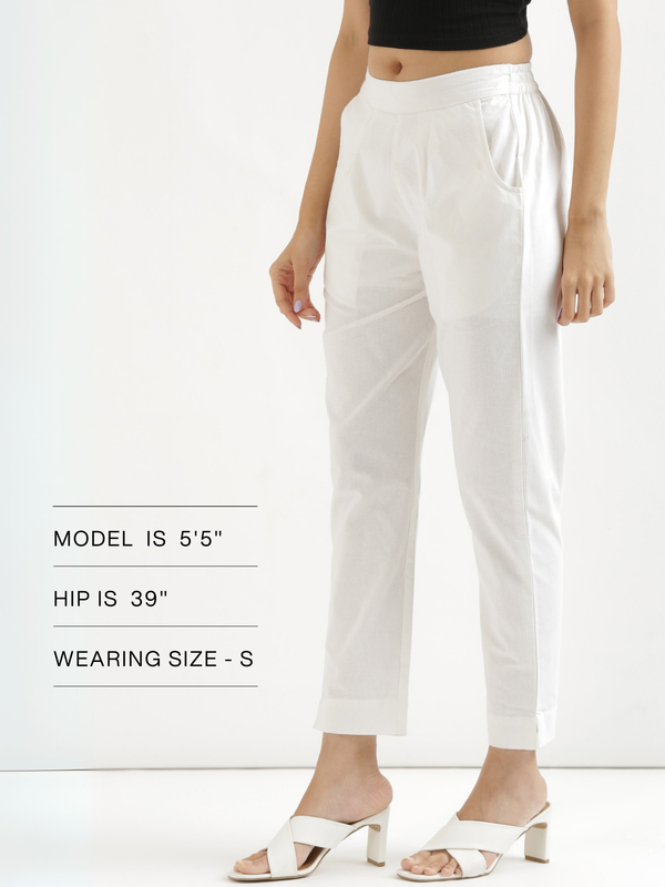 Comfy White Cotton Pants