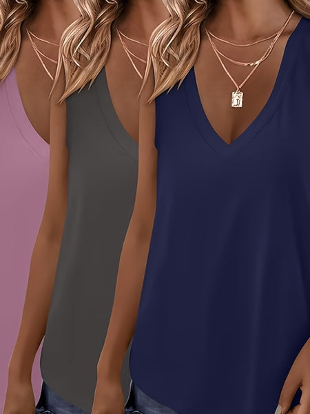 Versatile V-Neck Tank Tops