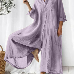 Chic Comfort Cotton-Linen Jumpsuit